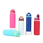 בקבוק מים ספורט מברזל נירוסטה 304 עם שכבת קש כפולה בנפח 24/32 אונקיות לטיולים וספורט בחוץ